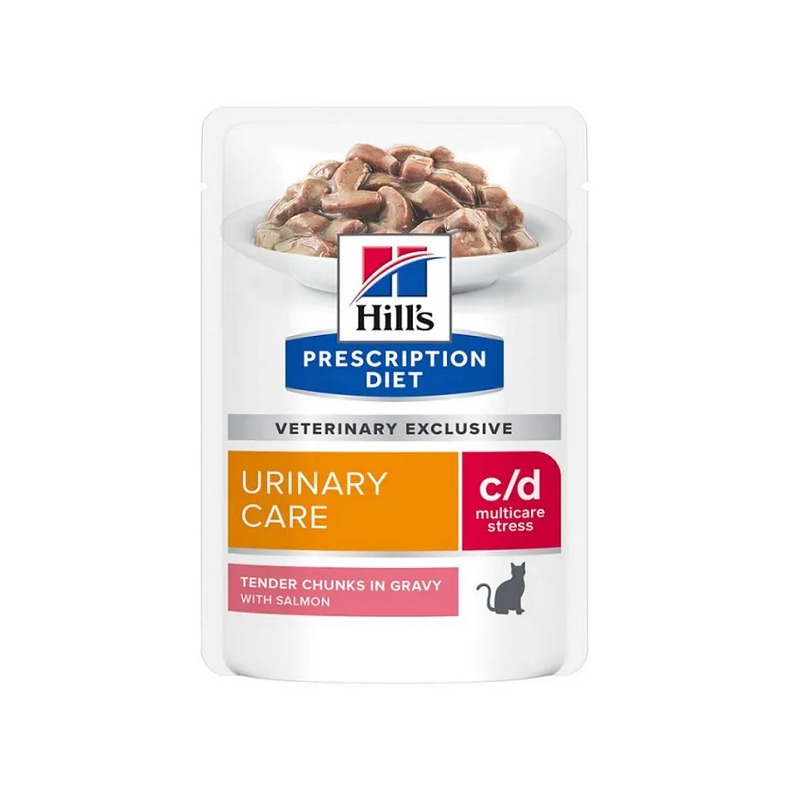 HILLS Diet Feline c/d Urinary Stress Salmon  KAPSIČKA 12x85 g